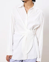 White Adia Wrap Detail Shirt