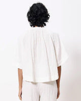 Cream Perrime Grid Print Shirt