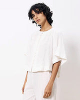 Cream Perrime Grid Print Shirt
