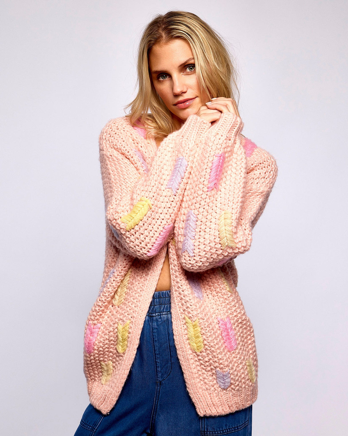 Pink-Lobelia-Handknit-Cardigan