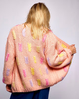 Pink Lobelia Handknit Cardigan