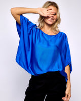 Azure-Blue-Sia-Batwing-Satin-Top