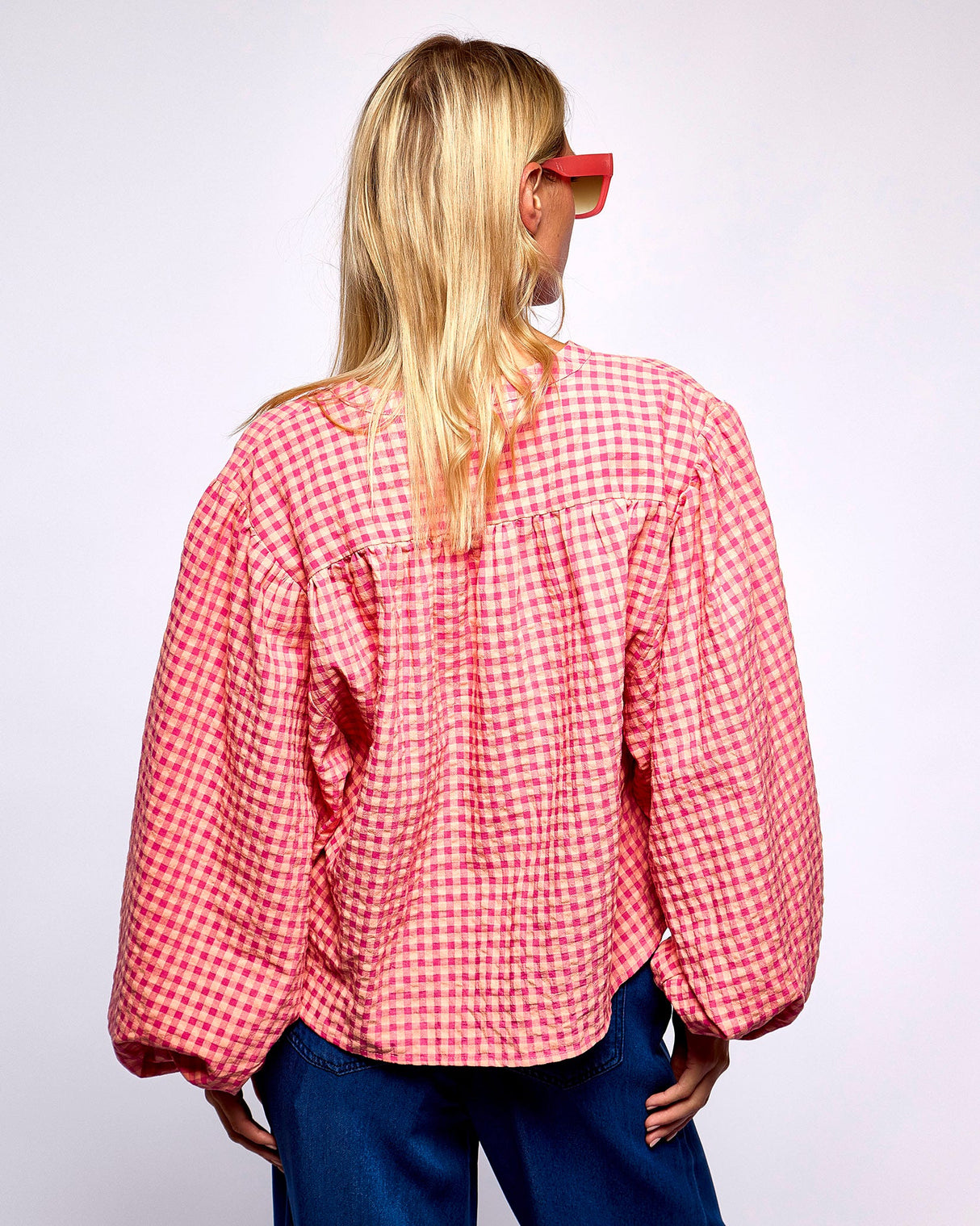 Pink Gingham Noura Blouse