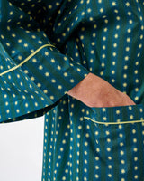 Teal Stripes & Stars Kimono