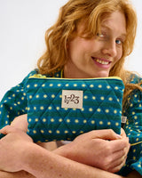 Teal-Stripes-Stars-Quilted-Cotton-Cosmetic-Pouch