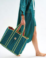 Teal-Stars-Stripes-Quilted-Cotton-Tote-Bag