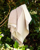 Cream Check Stella Cashmere Blend Throw