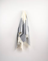 Grey Check Stella Cashmere Blend Throw
