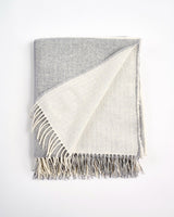 Grey Check Stella Cashmere Blend Throw