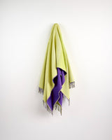 Limeburst Purple Stella Cashmere Blend Throw
