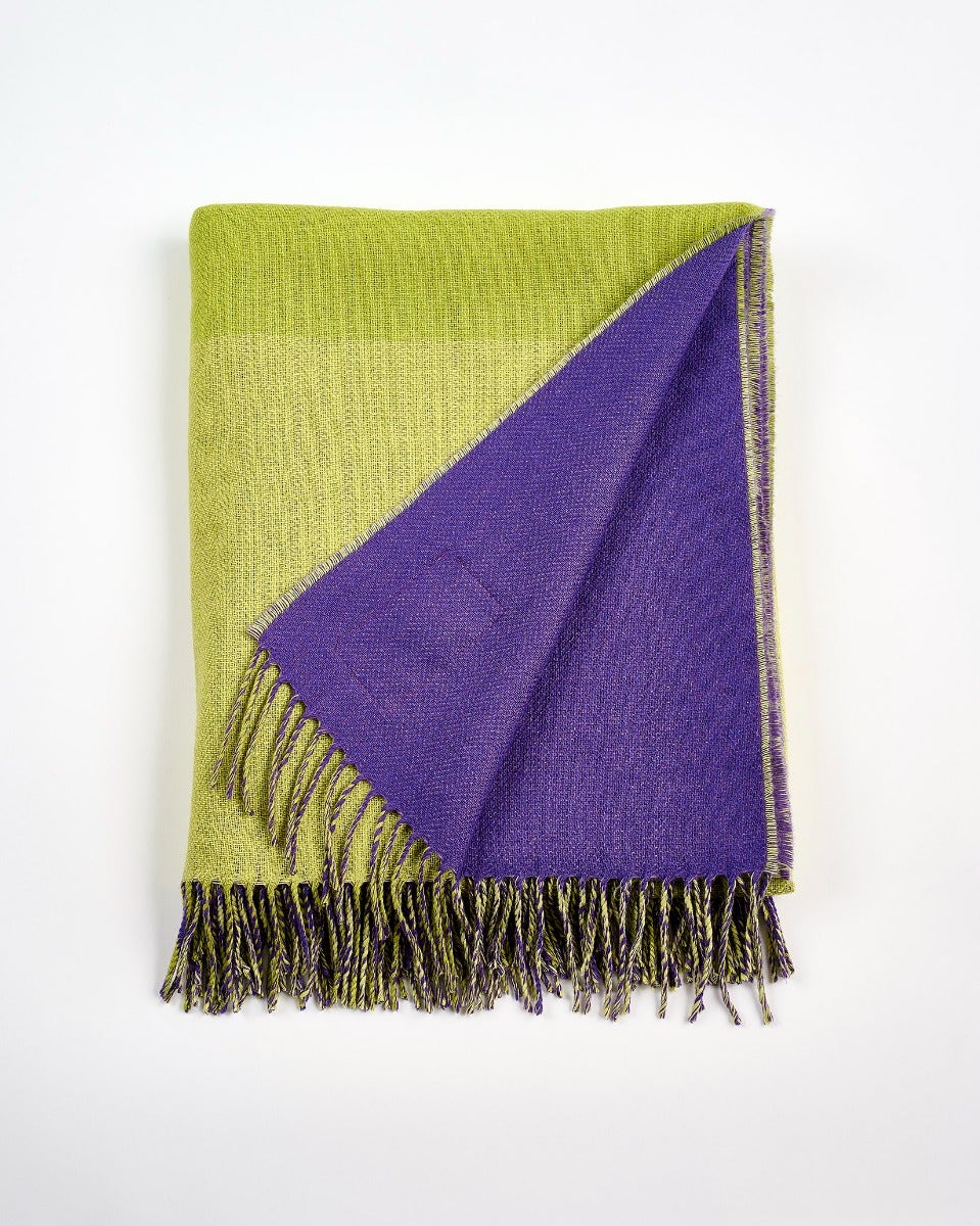 Limeburst Purple Stella Cashmere Blend Throw