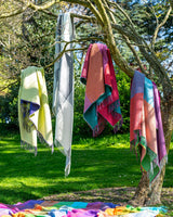 Limeburst Purple Stella Cashmere Blend Throw