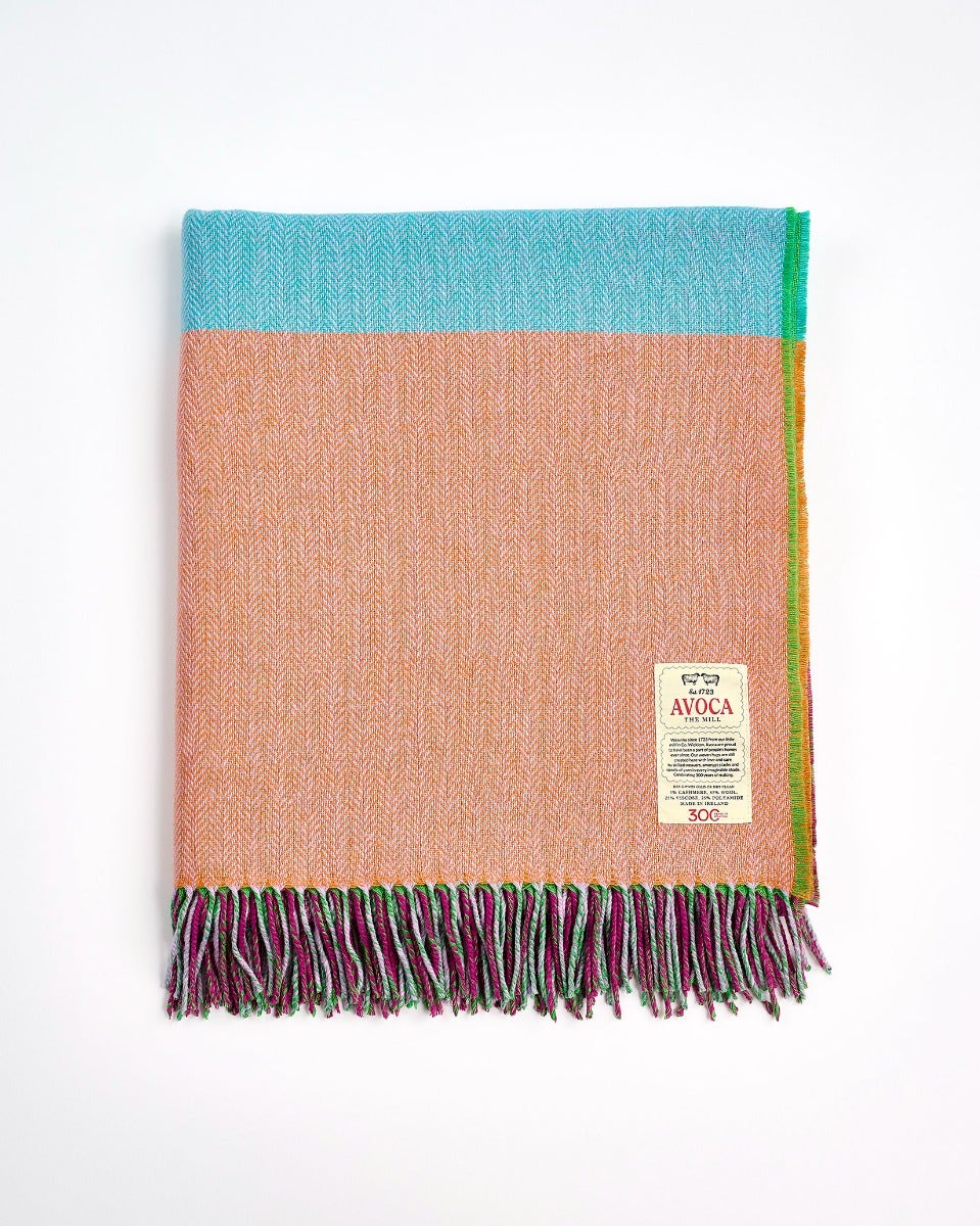 Moss Rose Stella Cashmere Blend Throw