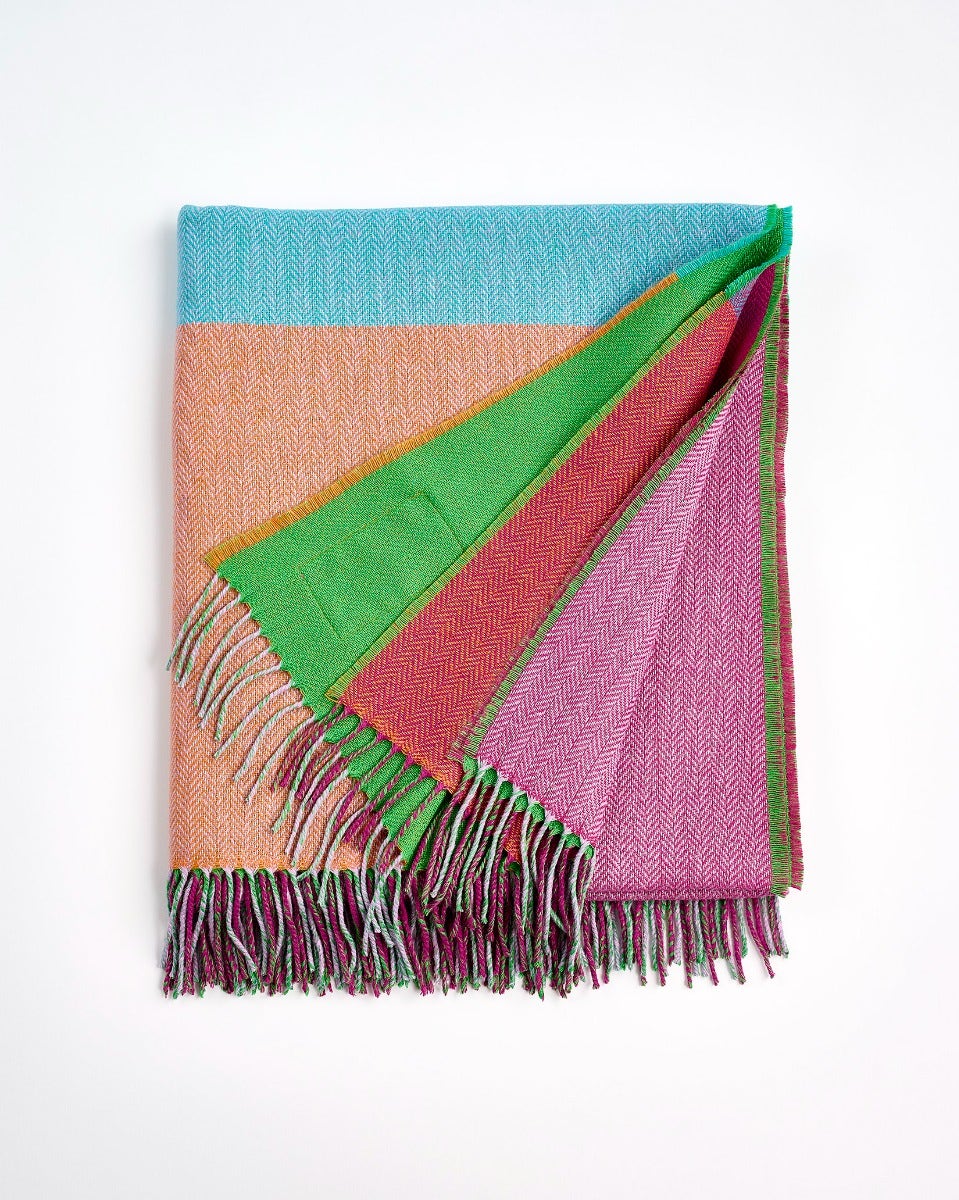Moss Rose Stella Cashmere Blend Throw