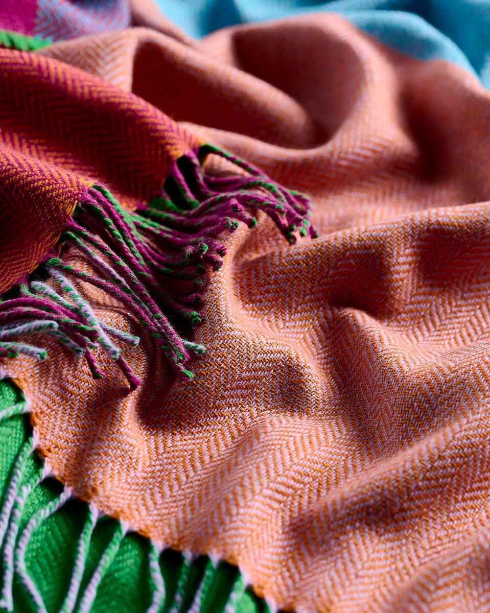 Moss Rose Stella Cashmere Blend Throw