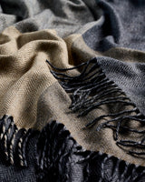 Charcoal & Cream Stella Cashmere Blend Throw