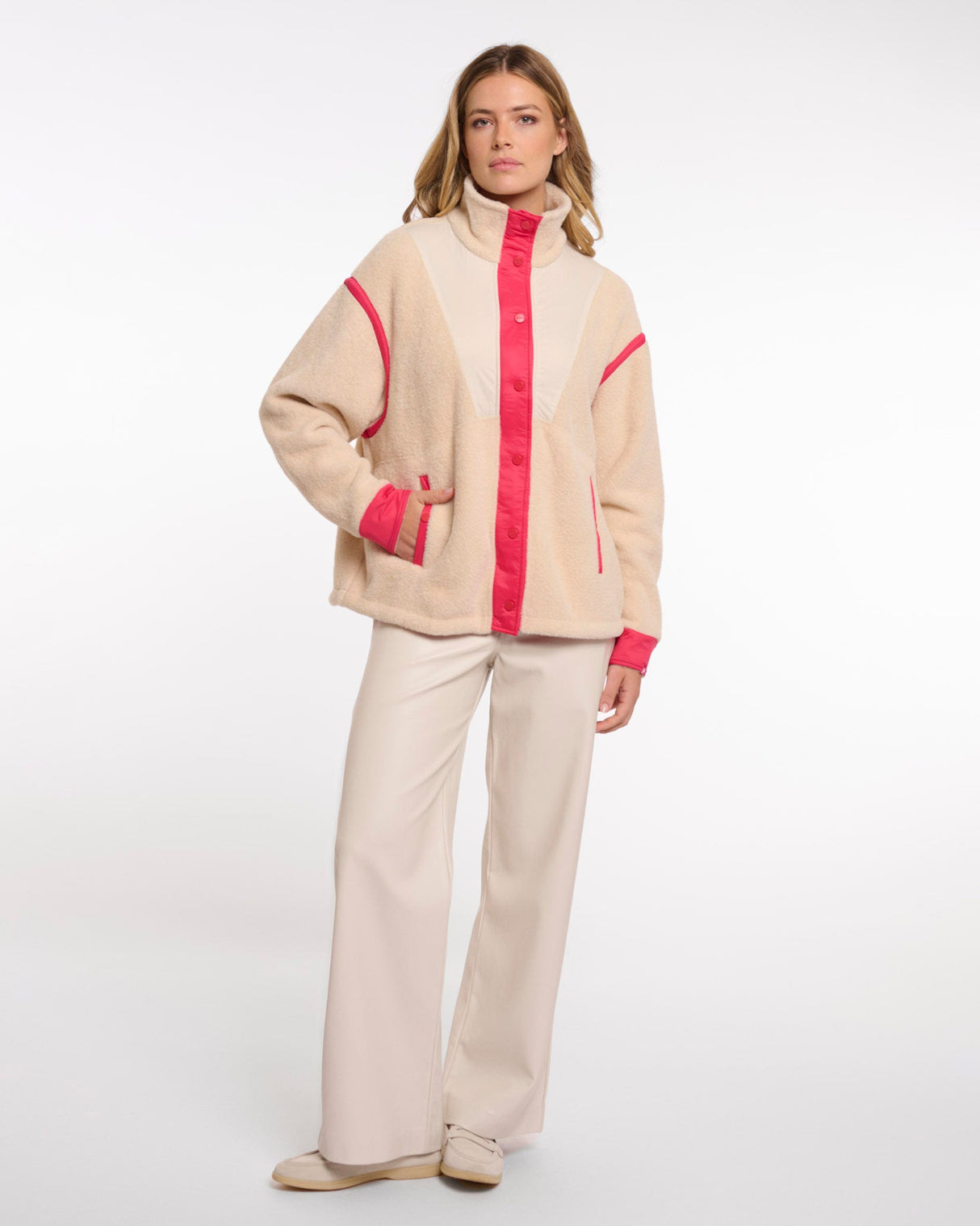 Oat Tatum Boxy Fleece Jacket