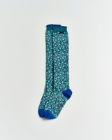 Teal-Little-Flower-Knee-Socks