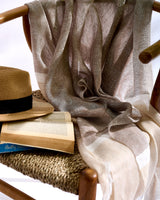Tortora Jacquard Linen Scarf