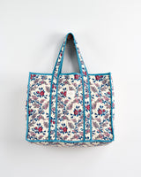 Orange-Rose-Mini-Floral-Navy-Quilted-Cotton-Tote-Bag