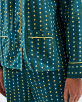 Teal Stripes & Stars Cotton Pyjama Set