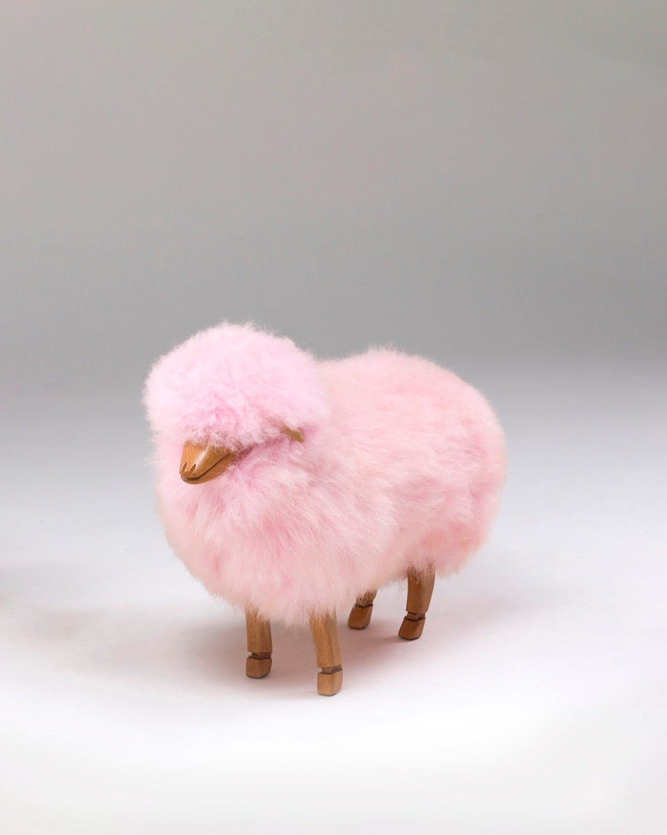 Pink Pastel Coloured Titos Life Size Wool Sheep