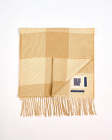 Cream & Camel Two Tails Of Merino Scarf