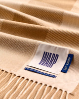 Cream & Camel Two Tails Of Merino Scarf