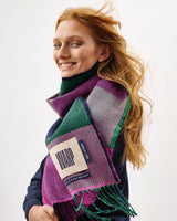 Green-Pink-Two-Tails-Of-Merino-Scarf