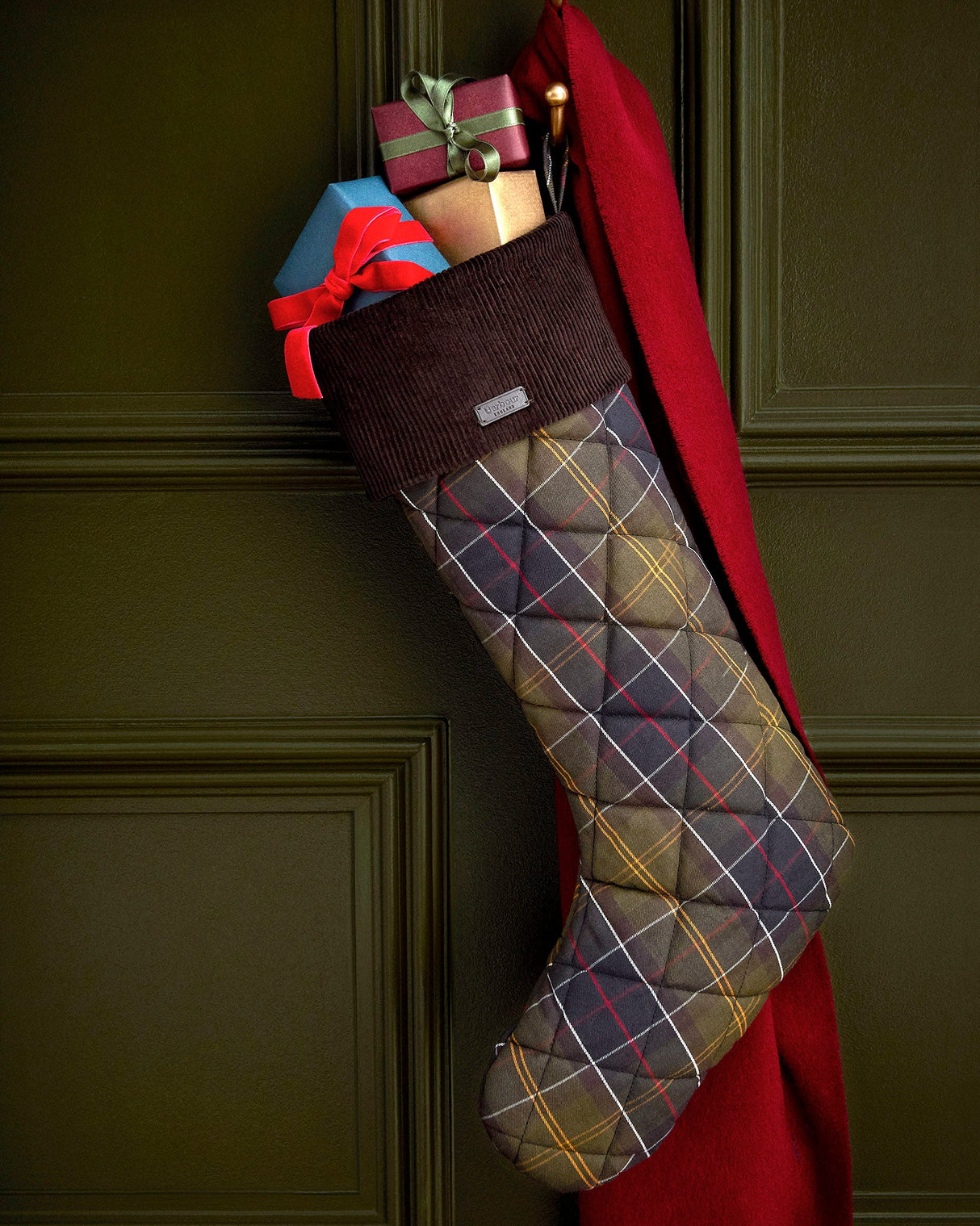 Classic Tartan Quilted Christmas Stocking