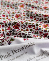 Pink Periwinkle Tea Towel