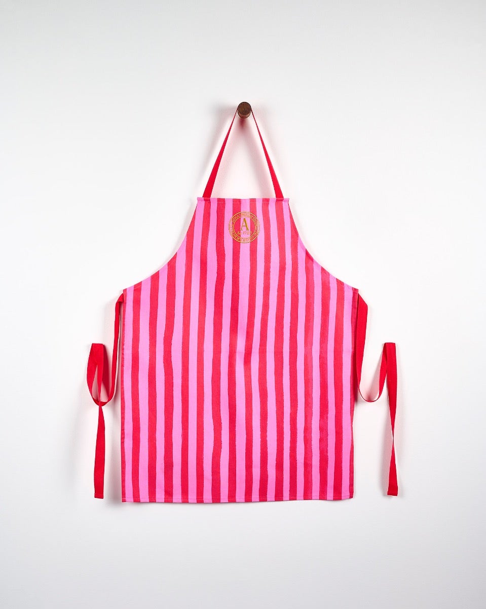 Pink Stripe 100% Cotton Apron