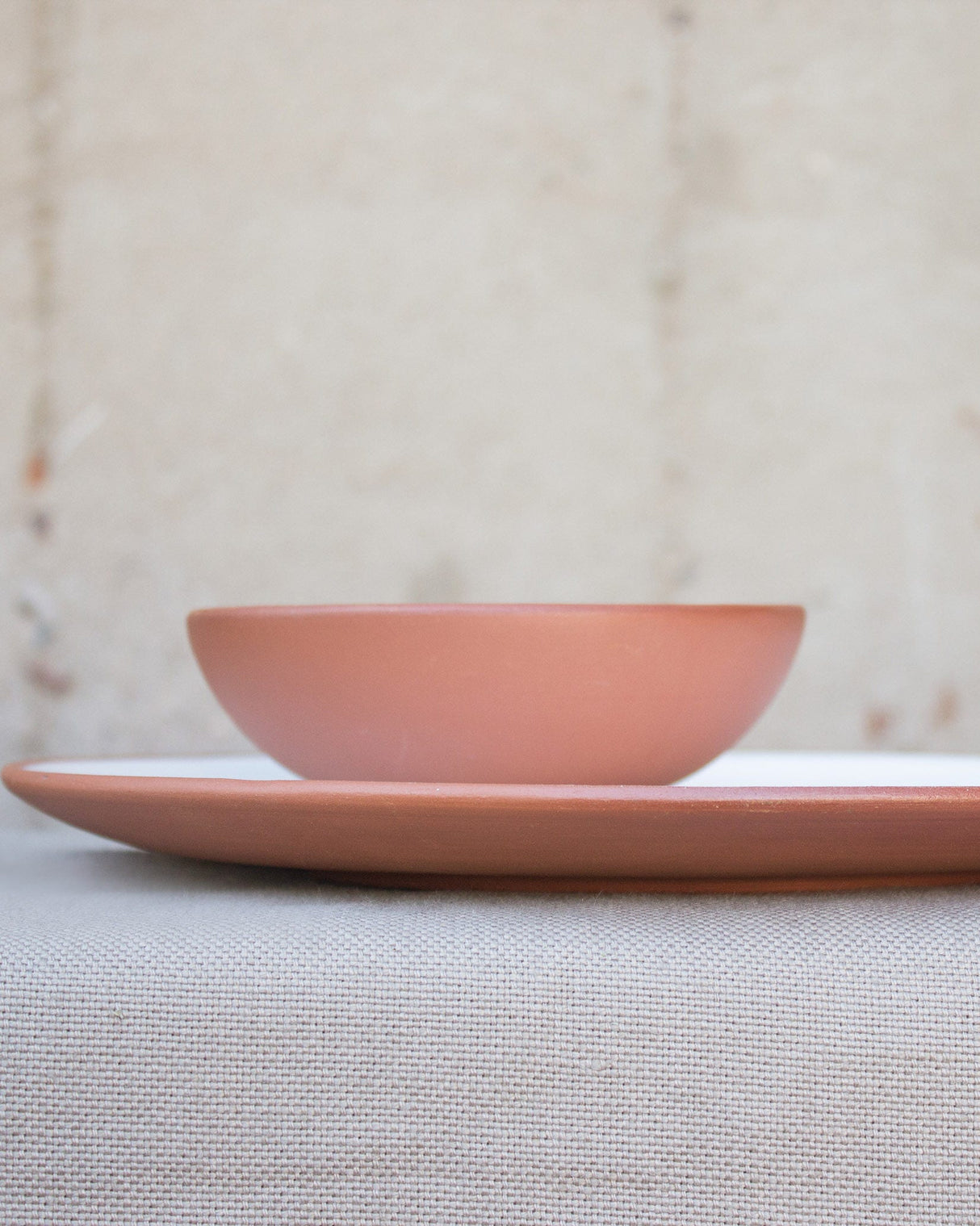 Earth-Red-Clay-White-Glaze-12.5cm-Bowl