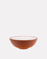 Earth-Red-Clay-White-Glaze-19cm-Bowl