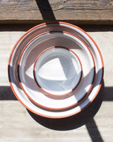 Earth Red Clay & White Glaze 19cm Bowl