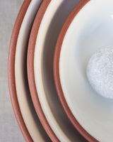 Earth Red Clay & White Glaze 19cm Bowl