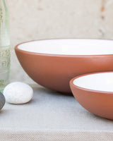 Earth-Red-Clay-White-Glaze-30cm-Bowl