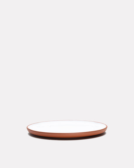 Earth-Red-Clay-White-Glaze-Medium-22cm-Plate