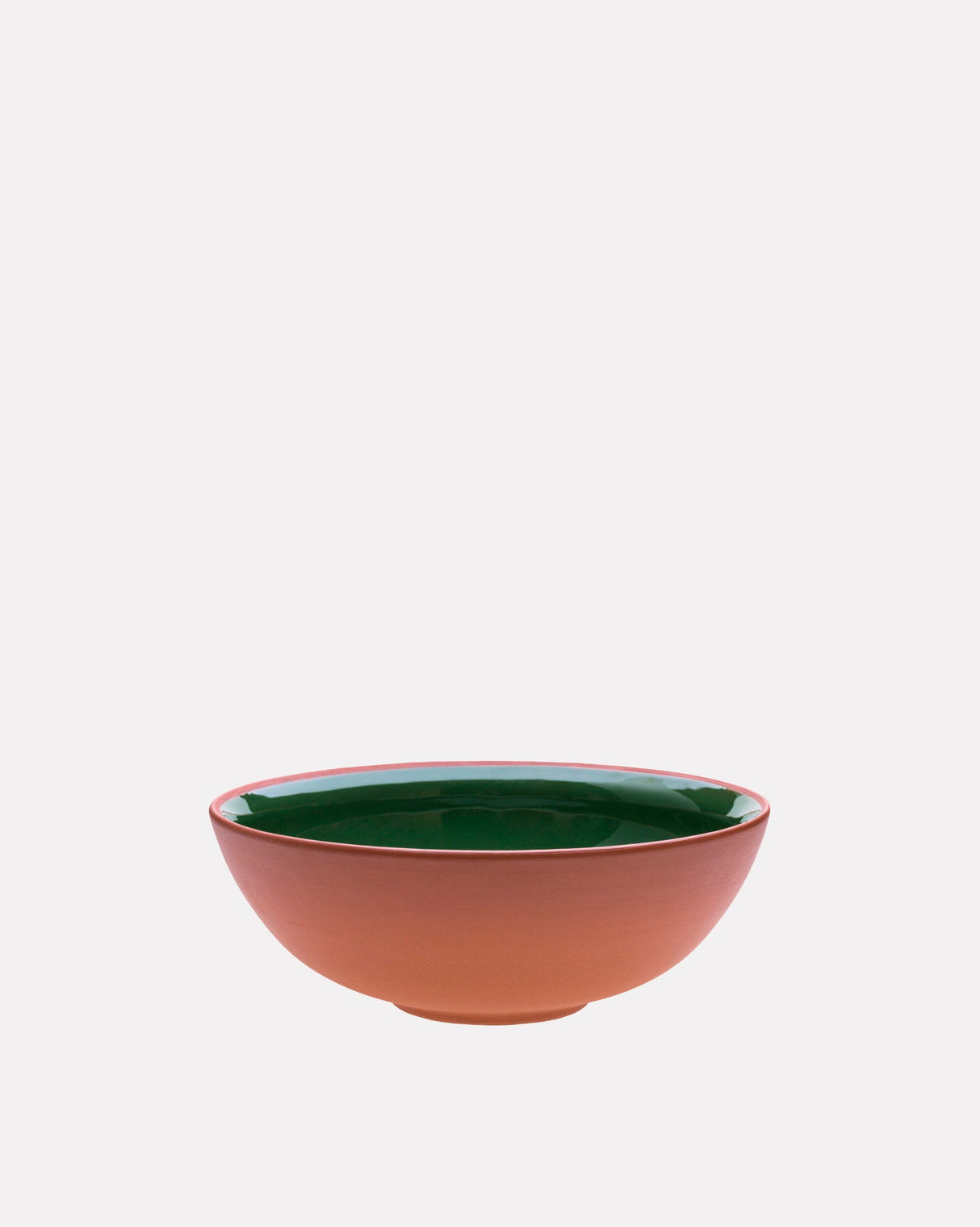 Earth-Red-Clay-Moss-Green-Glaze-19cm-Bowl