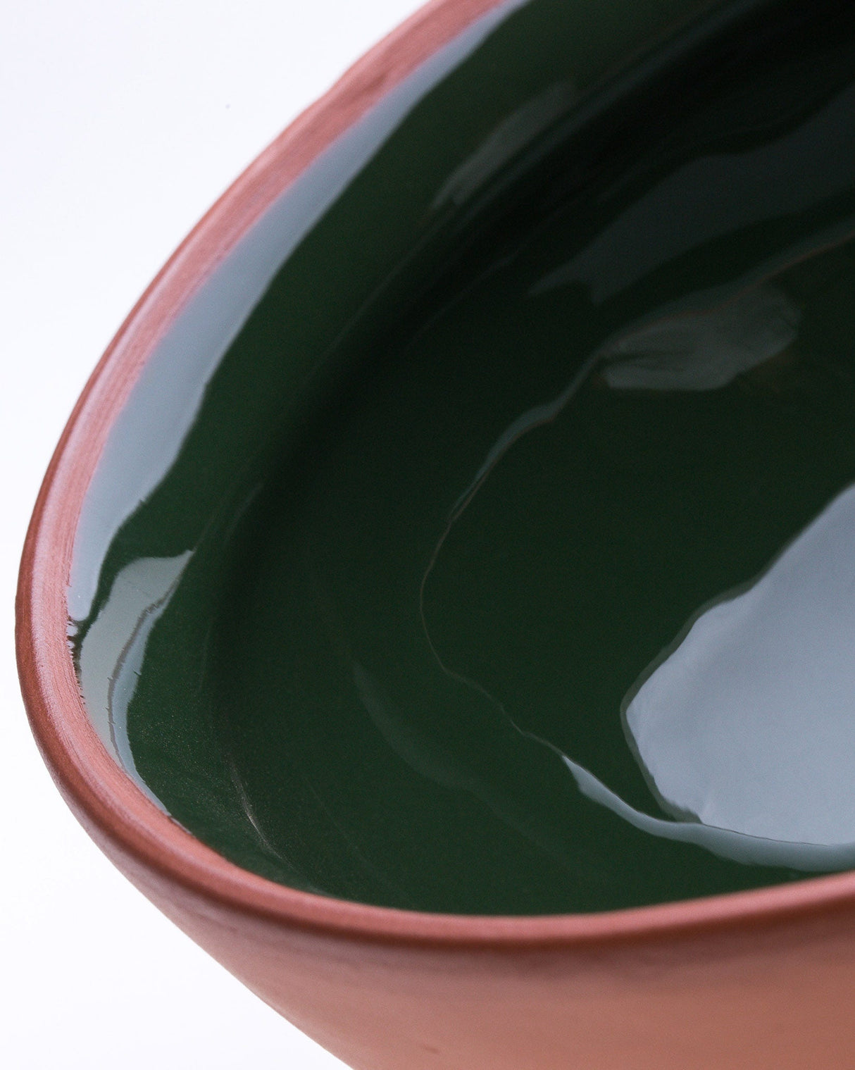 Earth-Red-Clay-Moss-Green-Glaze-19cm-Bowl