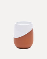Earth Red Clay & White Glaze Mug