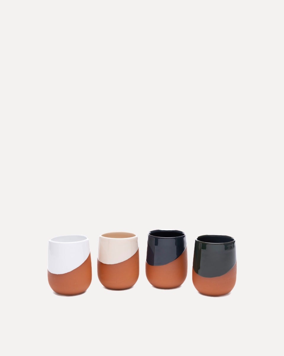 Earth Red Clay & White Glaze Mug