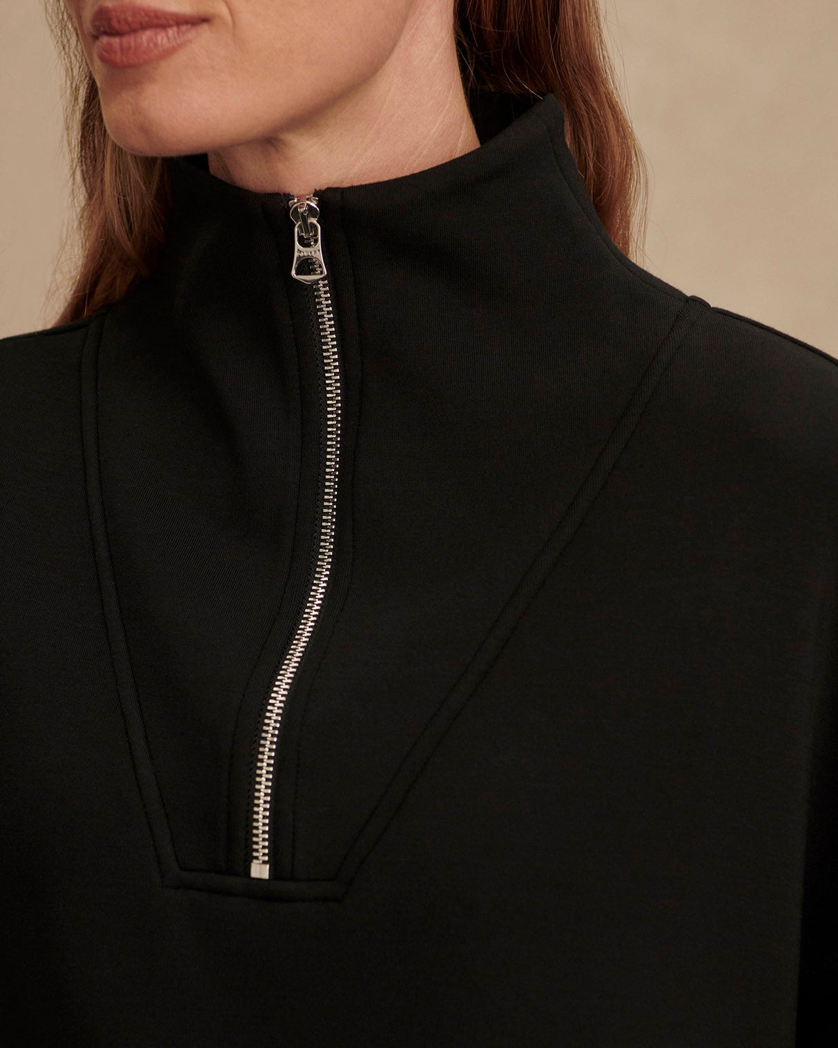 Black Hawley Half Zip Sweathsirt