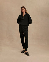 Black Hawley Half Zip Sweathsirt