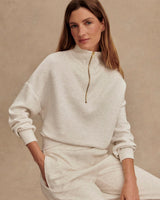 Ivory-Marl-Hawley-Half-Zip-Sweatshirt