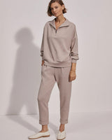 Taupe Marl Hawley Half Zip Sweatshirt