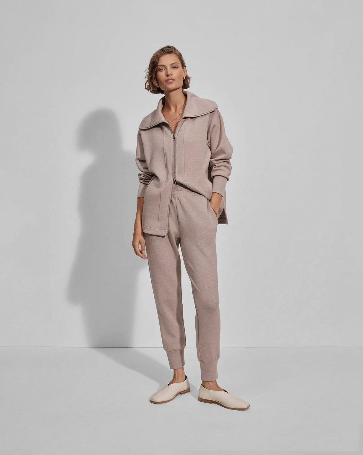 Taupe-Marl-Slim-Cuff-Joggers