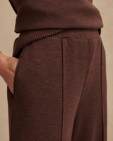 Coffee Bean Marl Wide Leg Trousers