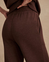 Coffee Bean Marl Wide Leg Trousers