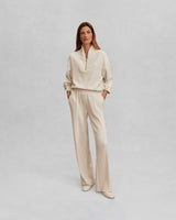 Ivory-Marl-Wide-Leg-Trousers